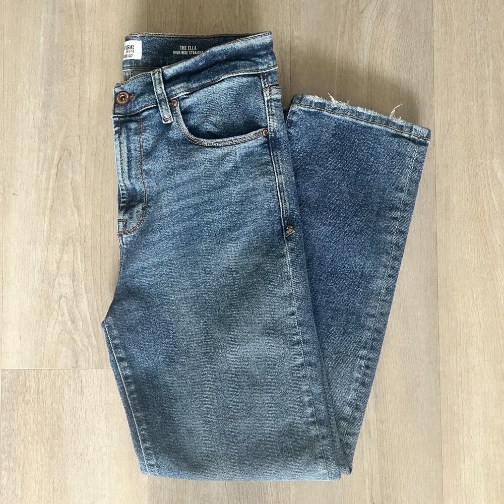 Kensie Jeans The Ella High Rise Straight Womens Sz 6/28 Blue Denim Casual City - Picture 6 of 7